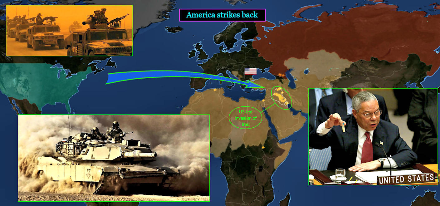 Shock and Awe, Iraq War, 2003 map